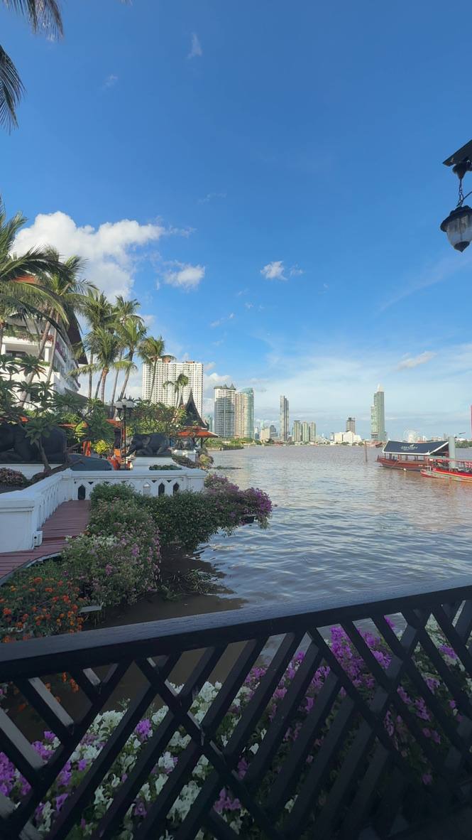 The Chao Phraya river from the hotel