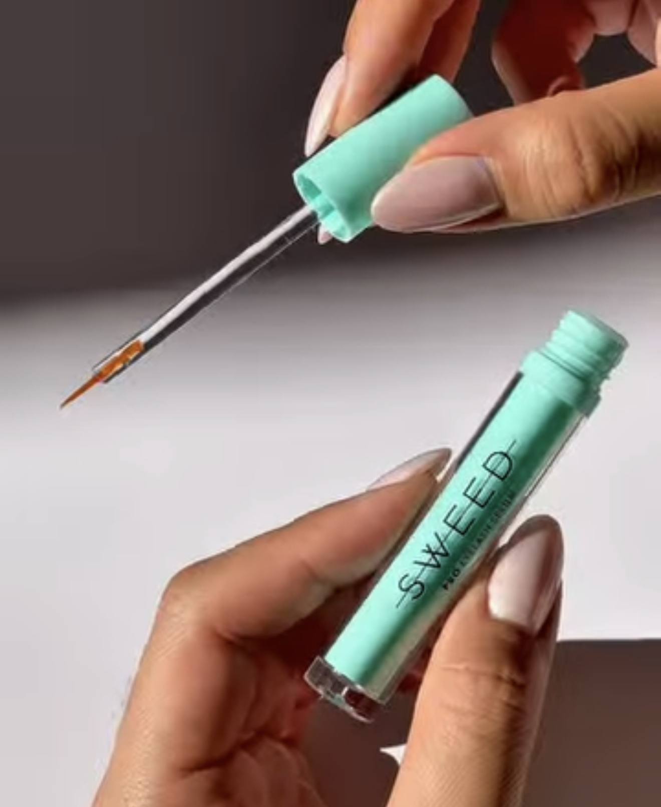 Before and after lash comparison