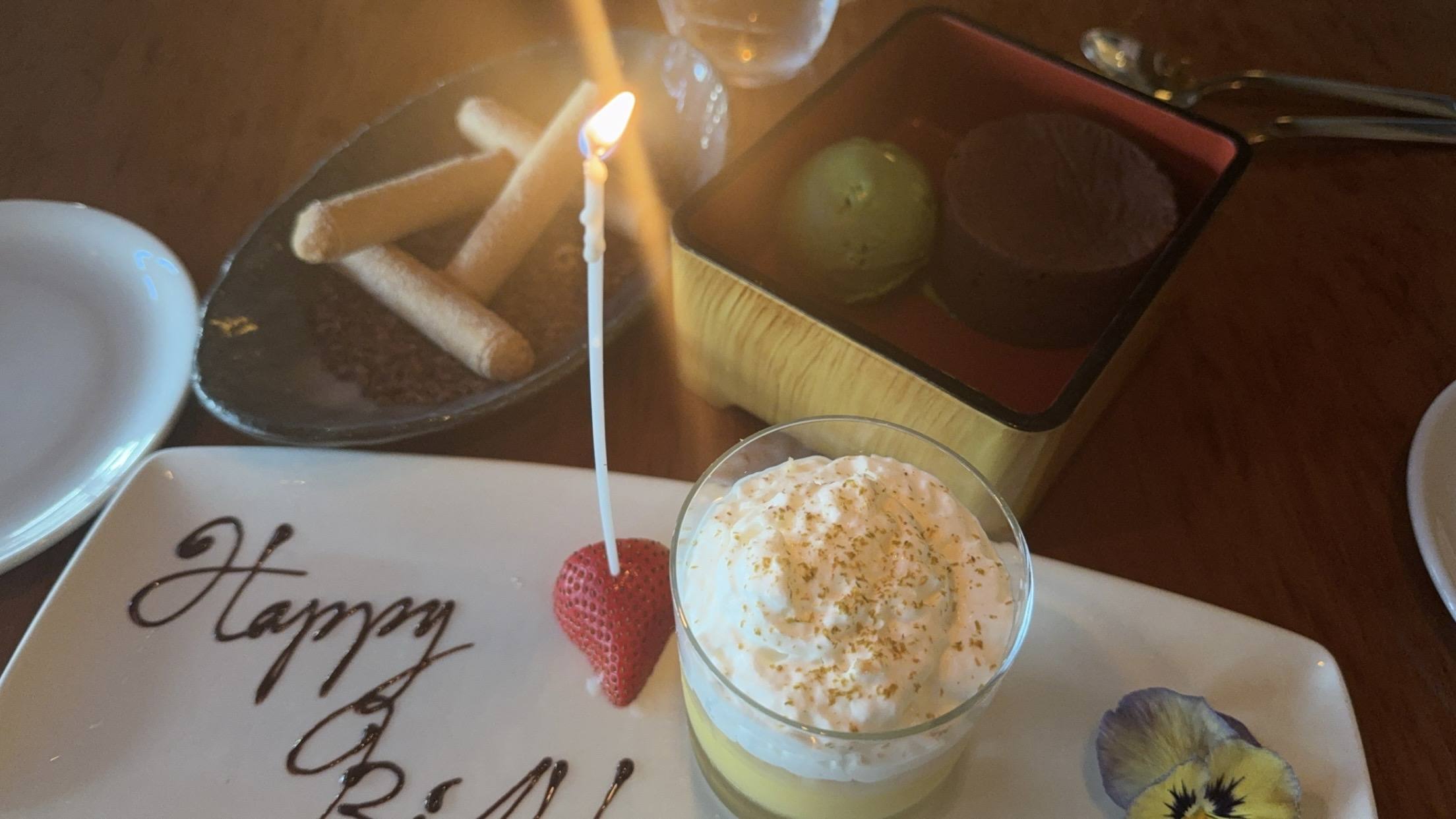 A birthday dinner out