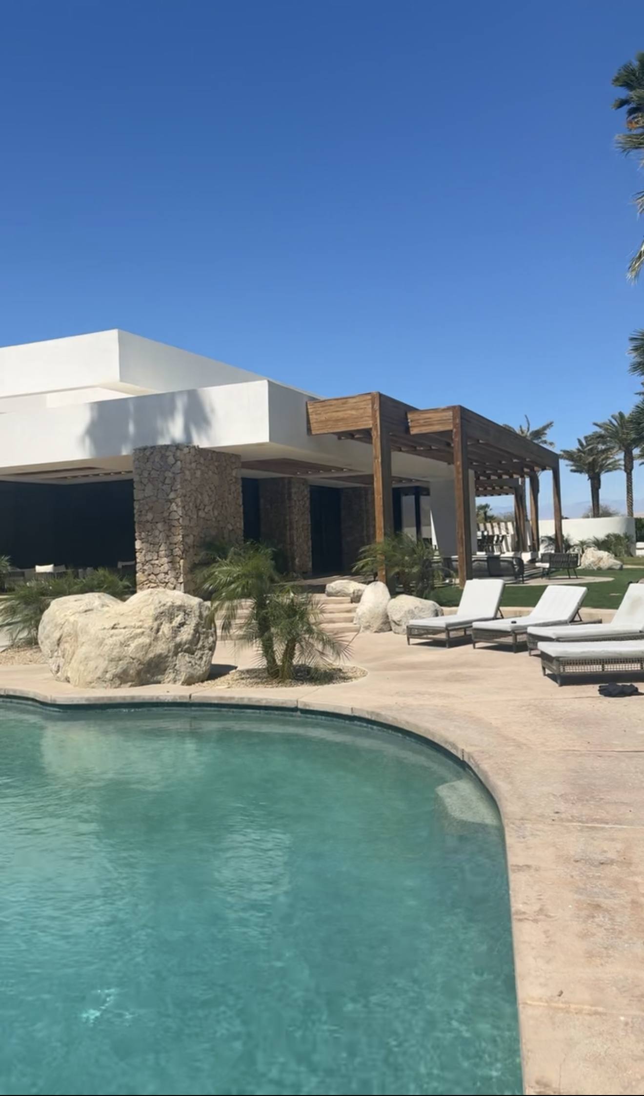 The Palm Springs house at golden hour
