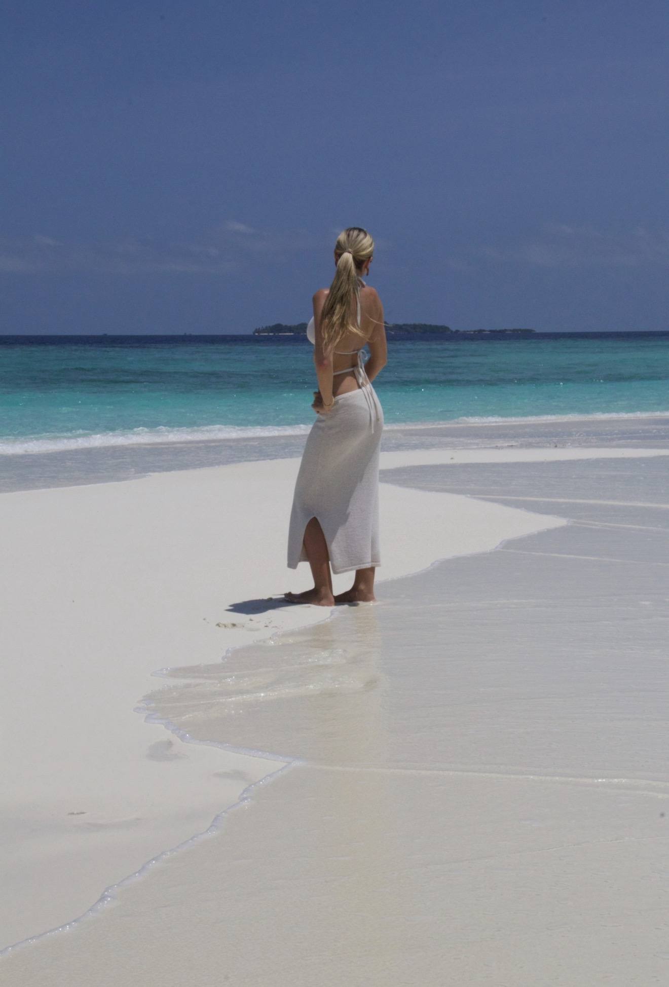 On the sandbank looking out to sea